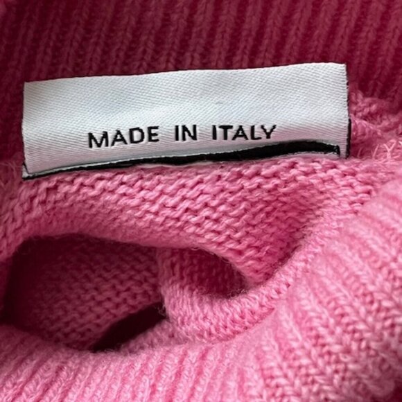 CHIARA FERRAGNI 100% Merino Wool Pink Turtleneck Sweater Made in Italy XS NWOT - Picture 13 of 16